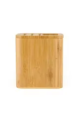 Mien Bambu Bıçak Standı - Kahverengi - 15x10x16,6 cm