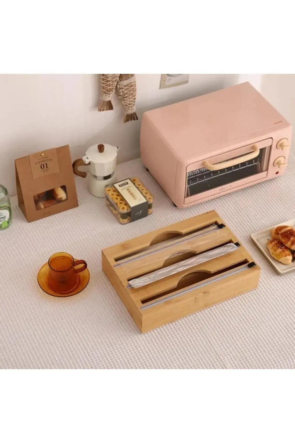 Mien Bambu Folyo ve Streç Tutucu - Bambu - 5x21,5x6,7 cm