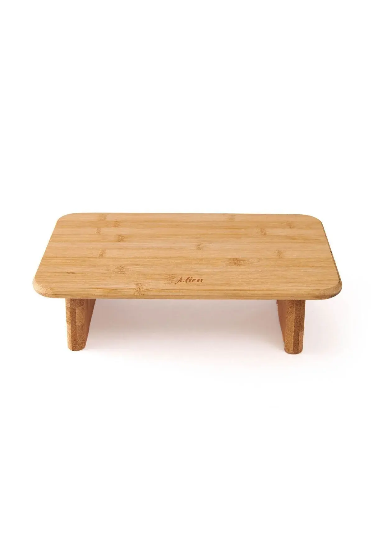 Mien Bambu Ayaklı Diktörtgen Kesme Tahtası - Bej - 34x22x9 cm
