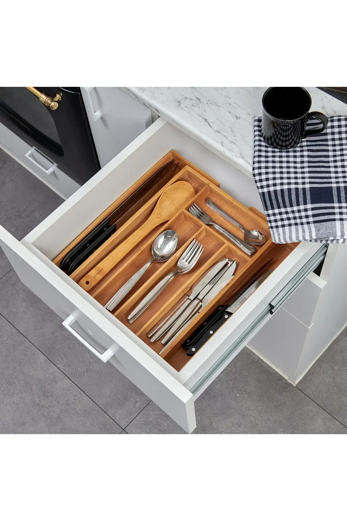 Mien Bambu Çekmece İçi Ayarlanabilir Kaşıklık