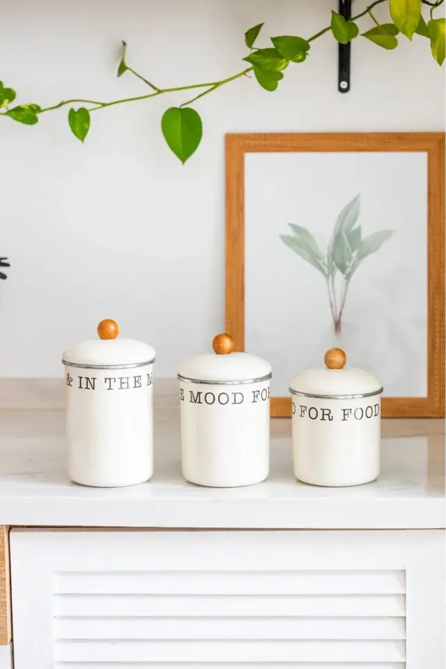 Mien Kavanoz Takımı 3 Lü Emaye Fildişi Emy-1021B