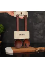 Mien Dayanıklı Ahşap Akasya 2’li Salata Kaşığı 7B40