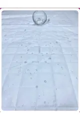 Sıvı Geçirmez Pamuklu Mikro Kapitone Fitted Yatak Alezi 160x200