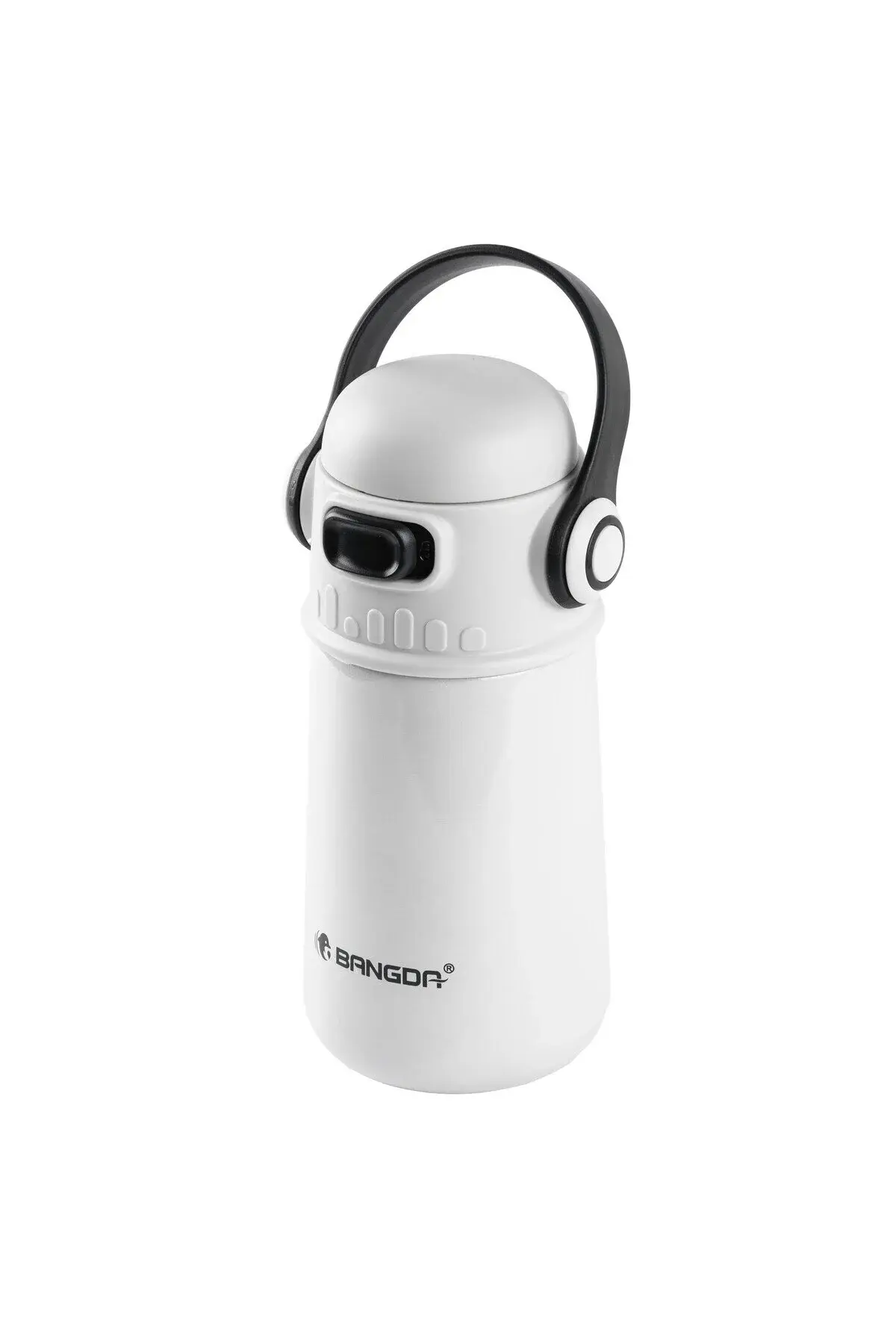 BEYAZ ÇİFT KATMANLI TUTACAKLI PASLANMAZ ÇELİK TERMOS 400ML