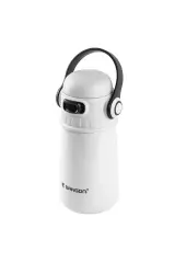 BEYAZ ÇİFT KATMANLI TUTACAKLI PASLANMAZ ÇELİK TERMOS 400ML