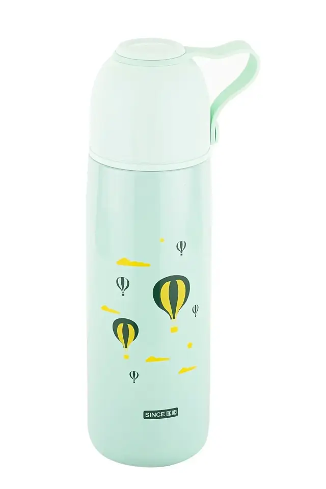 Okadı Yeşil Desenli Paslanmaz Çelik Termos 400ml