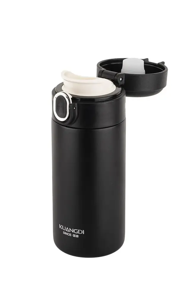 Okadı Siyah Paslanmaz Çelik Termos 300ml