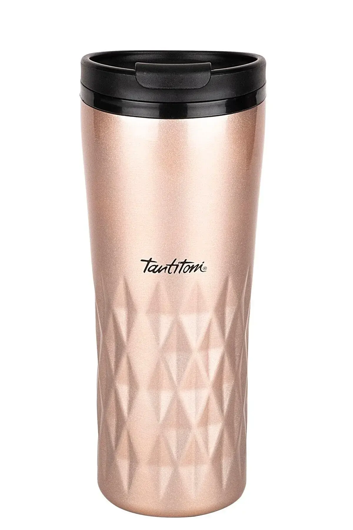 Bronz Yıldız Desenli Paslanmaz Çelik Bardak Termosu 470 ml