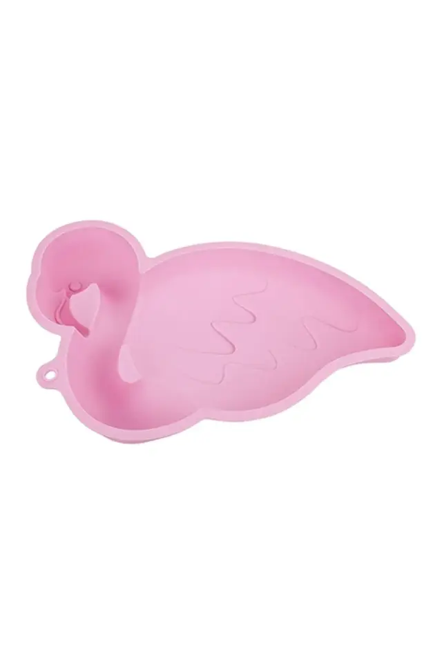 Açık Pembe Flamingo Şekilli Silikon Kek Kalıbı