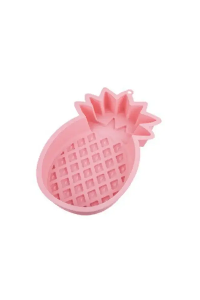 Açık Pembe Ananas Şekilli Silikon Kek Kalıbı