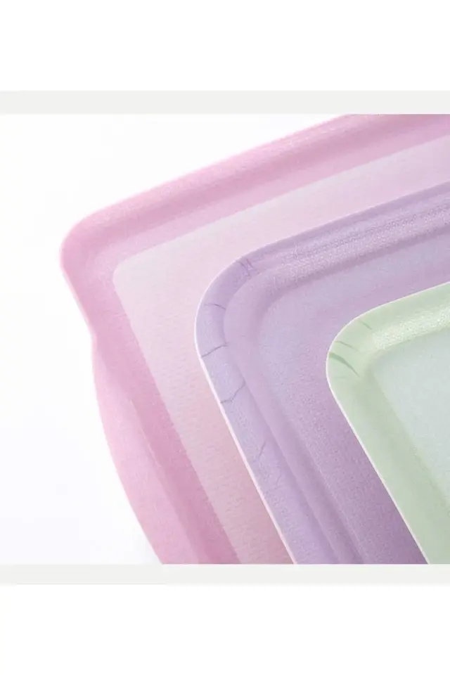 MELAMİN TEA DESENLİ 3LÜ KAYDIRMAZ TEPSİ 25-36-43CM