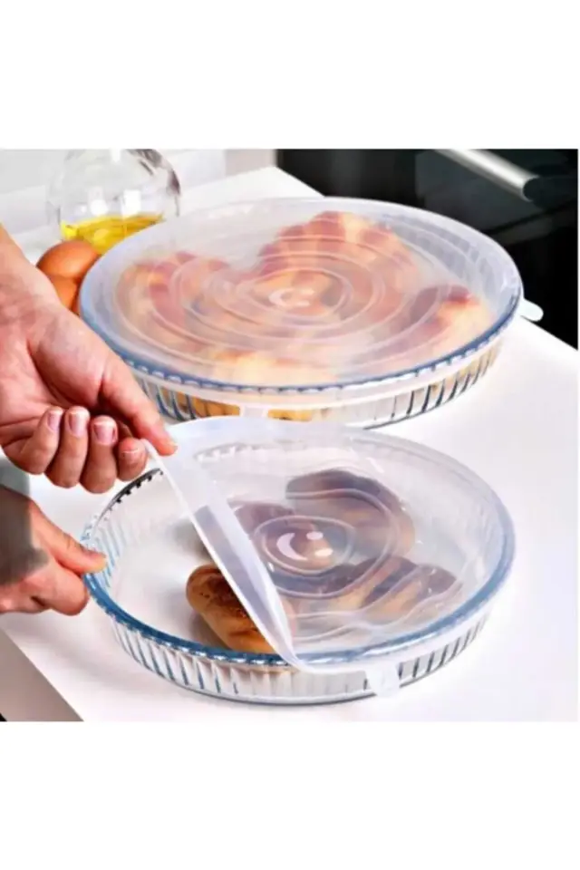 Silikon Yuvarlak Borcam Tepsi Kapağı 2 Boy