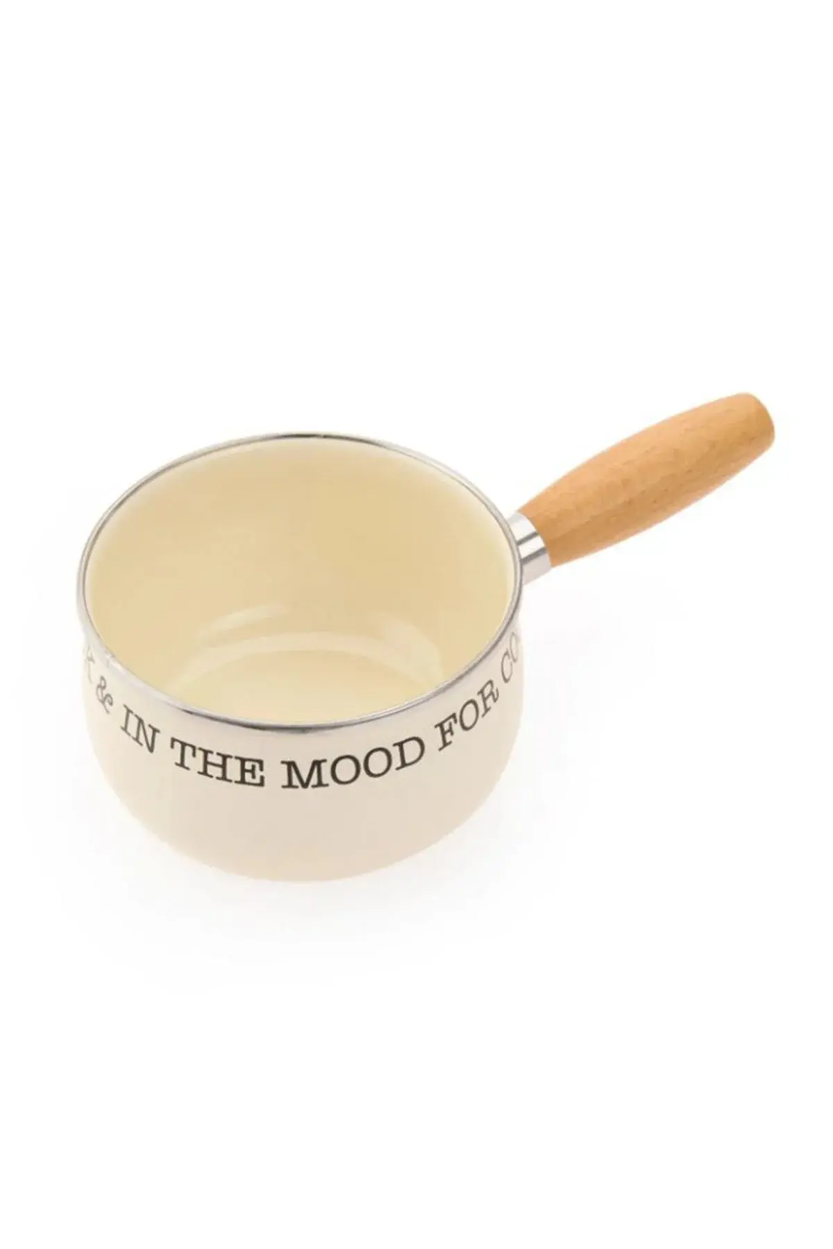 Mien Bubble Emaye Sos Tavası - Krem - 14 cm Emy-1009b