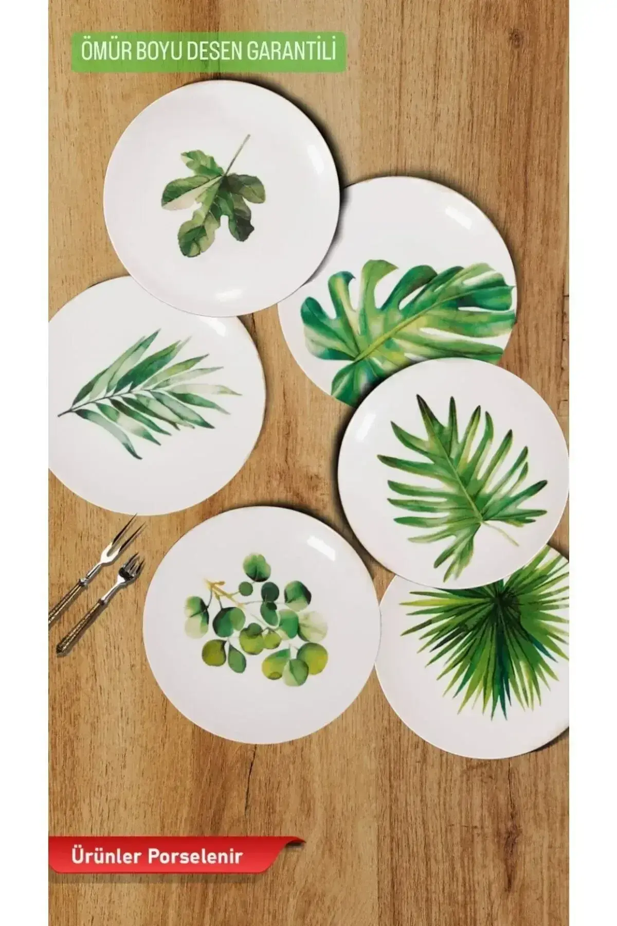 Botanic 6'lı Porselen Sunum Tabagı Seti