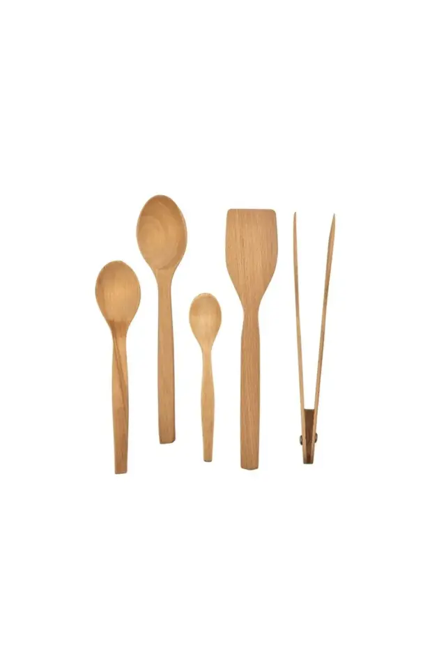 Rain 6 Parça Ahşap Kaşıklık, Kaşıklık Seti