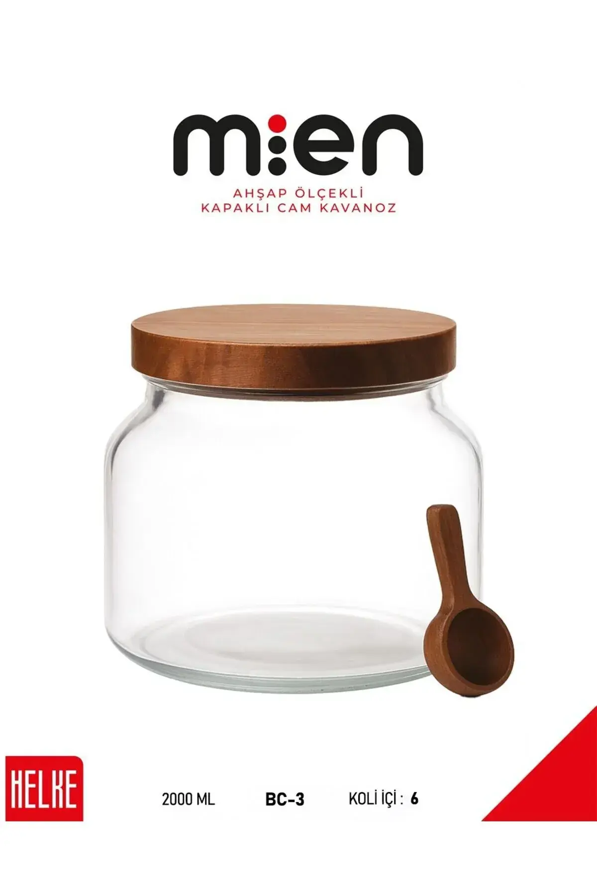 Akasya Mega Cam Kavanoz 2000 ml, Vakumlu kapaklı Erzak kavanozu , Çok amaçlı Kavanoz