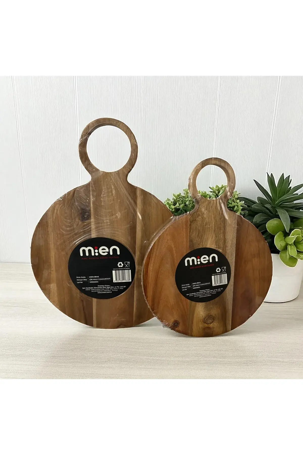 2'li Akasya kesim panosu,Yuvarlak Akasya Kesme tahtası 24x32 & 28x38