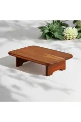 Nubutu Ayaklı Akasya Sunumluk , Akasya ayaklı kesme tahtası,Doğal Dikdörtgen Akasya Sunumluk 35x22x8