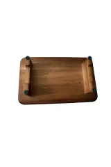 Nubutu Ayaklı Akasya Sunumluk , Akasya ayaklı kesme tahtası,Doğal Dikdörtgen Akasya Sunumluk 35x22x8