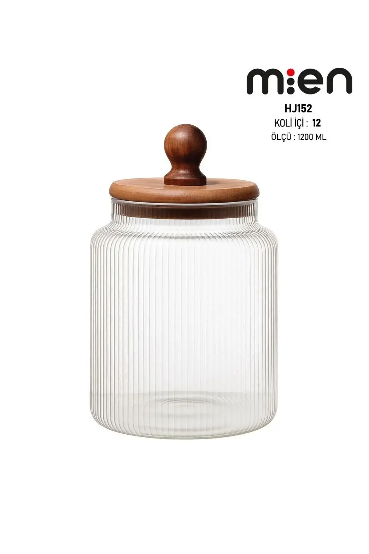 Akasya Ball Cam Kavanoz-1200ml , Cam Akasya Kapaklı Kavanoz,Çok Amaçlı Kavanoz