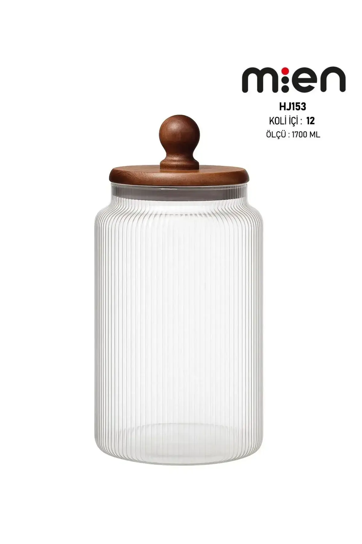 Akasya Ball Cam Kavanoz-1700ml , Cam Akasya Kapaklı Kavanoz,Çok Amaçlı Kavanoz