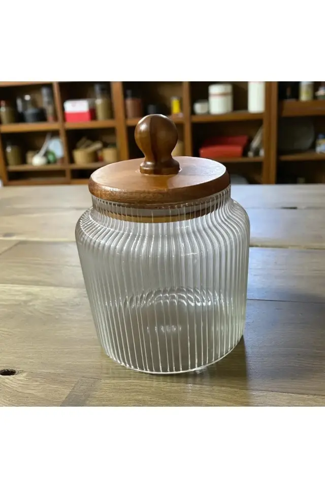 Akasya Ball Cam Kavanoz-900ml , Cam Akasya Kapaklı Kavanoz,Çok Amaçlı Kavanoz