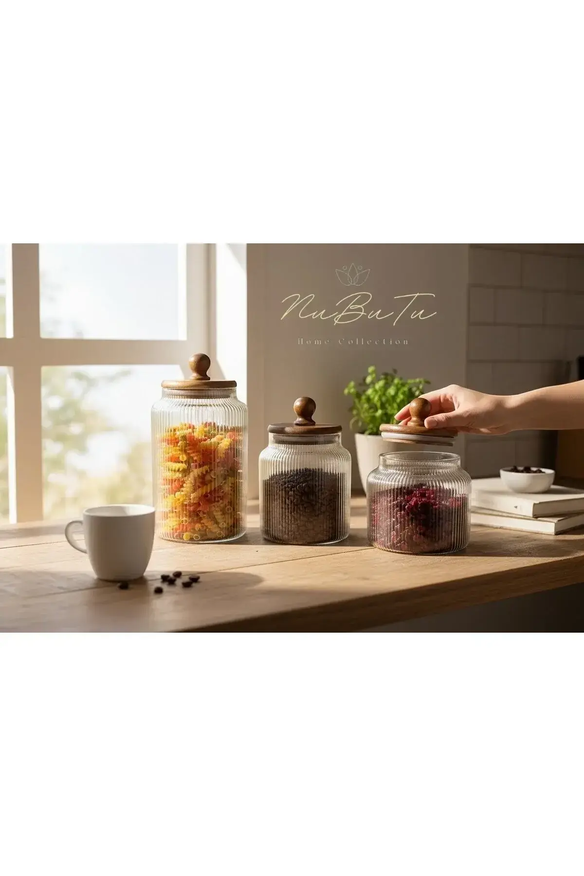 Akasya Ball Cam Kavanoz Set, Cam Akasya Kapaklı Kavanoz,Çok Amaçlı Kavanoz,900.1200.1700ml