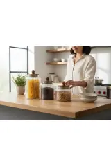 Akasya Ball Cam Kavanoz Set, Cam Akasya Kapaklı Kavanoz,Çok Amaçlı Kavanoz,900.1200.1700ml