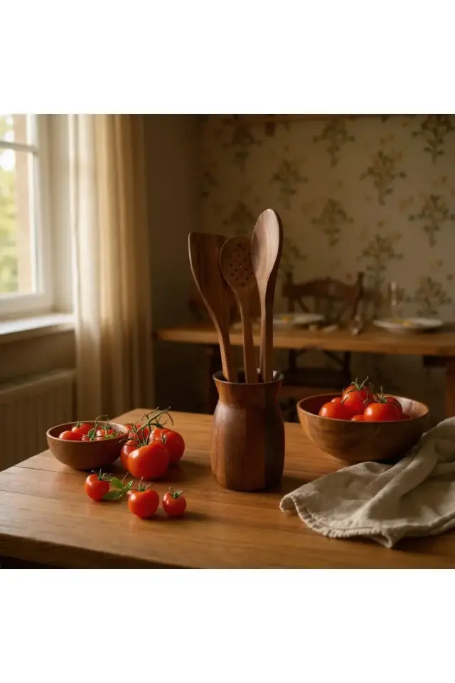 Akasya kaşıklık ve 3lü kaşık set