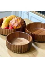 Curve 22-19-15 cm Akasya Kase 3'lü Set