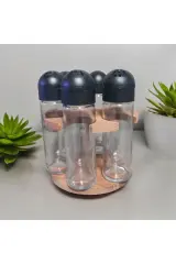 Sofia 6'lı Dönen baharatlık , Ahşap standlı 360 dönen baharatlık seti