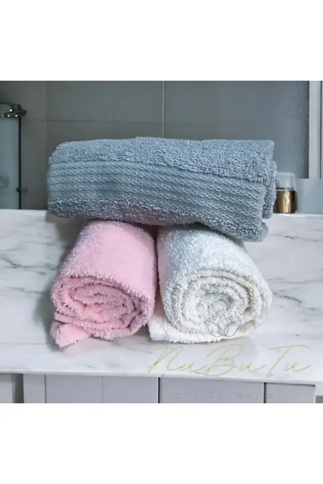 Pamuklu 3'lü El Yüz Havlusu ,renkli El Yüz Havlusu 50 X 85