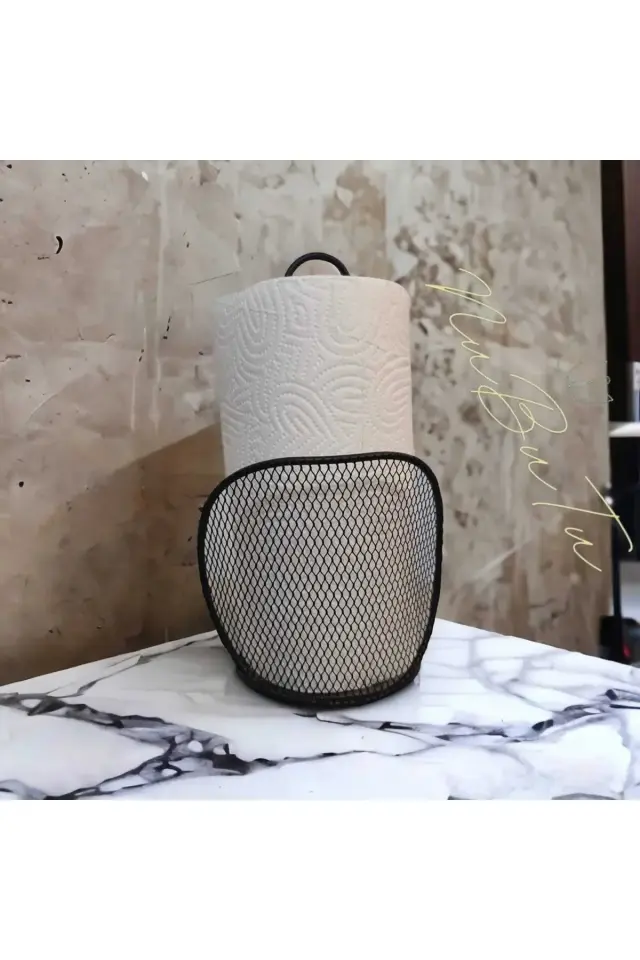 Siyah Metal Dik Havluluk,peçetelik,metal Havlu Kağıt Modern Peçetelik Siyah Metal