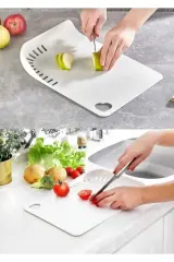 Süzgeçli Modern Kesim Tahtası Panosu Doğrama Tahtası Çizilmez Kırılmaz Esnek,kesme Tahtası