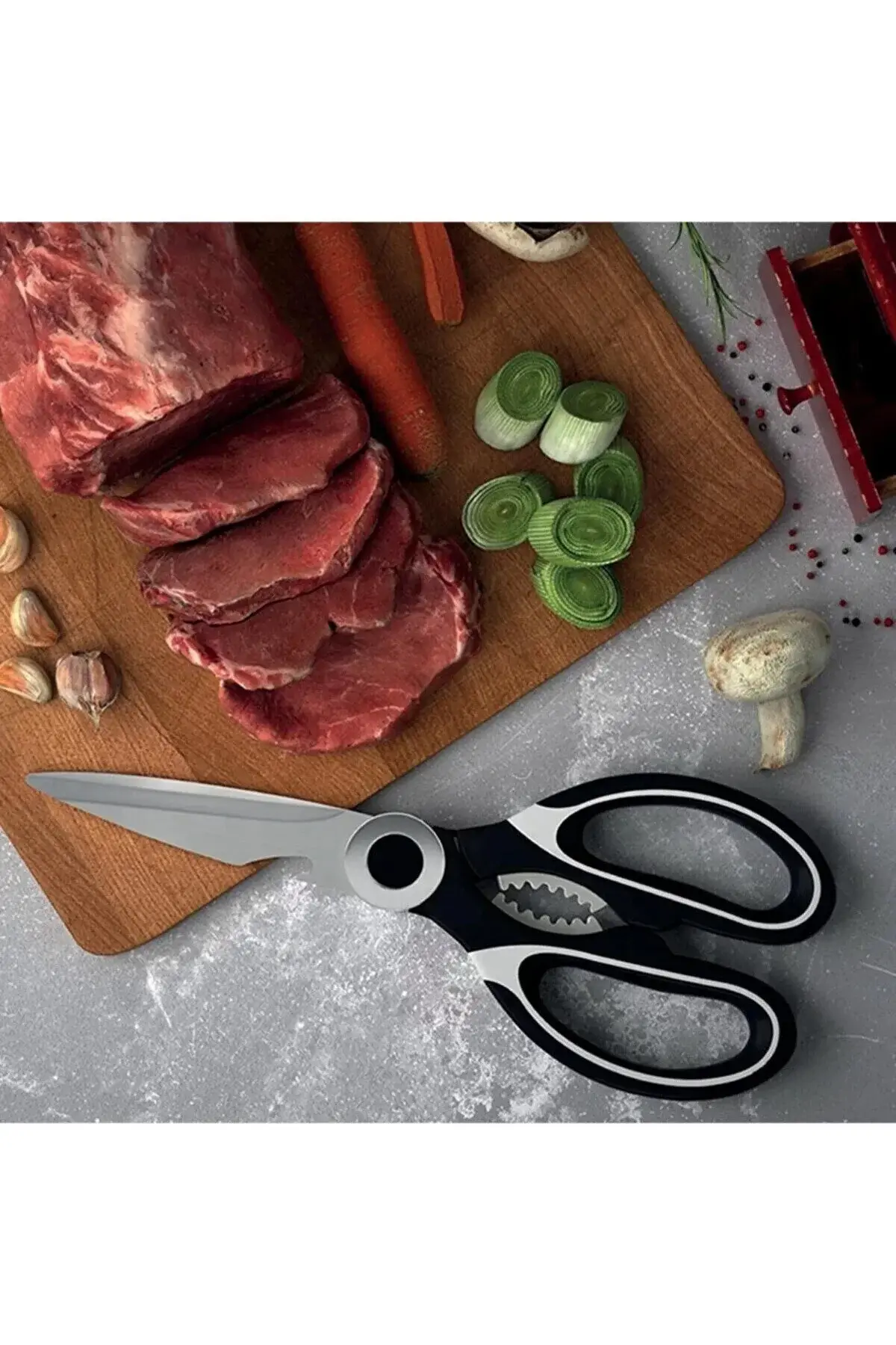 Çok Amaçlı Mutfak Makası , Tavuk kesme makası,Korumalı çok fonksiyonlu mutfak makas