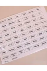 Bambu 3 Katlı Katlanır Ayaklı Kavanoz Standı, Çekmece Içi Baharatlık Standı Kavanozlu Etiketli Set