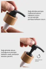 Lotion Black White 2 Li Sıvı Sabunluk,Siyah Beyaz cam bambu sabunluk