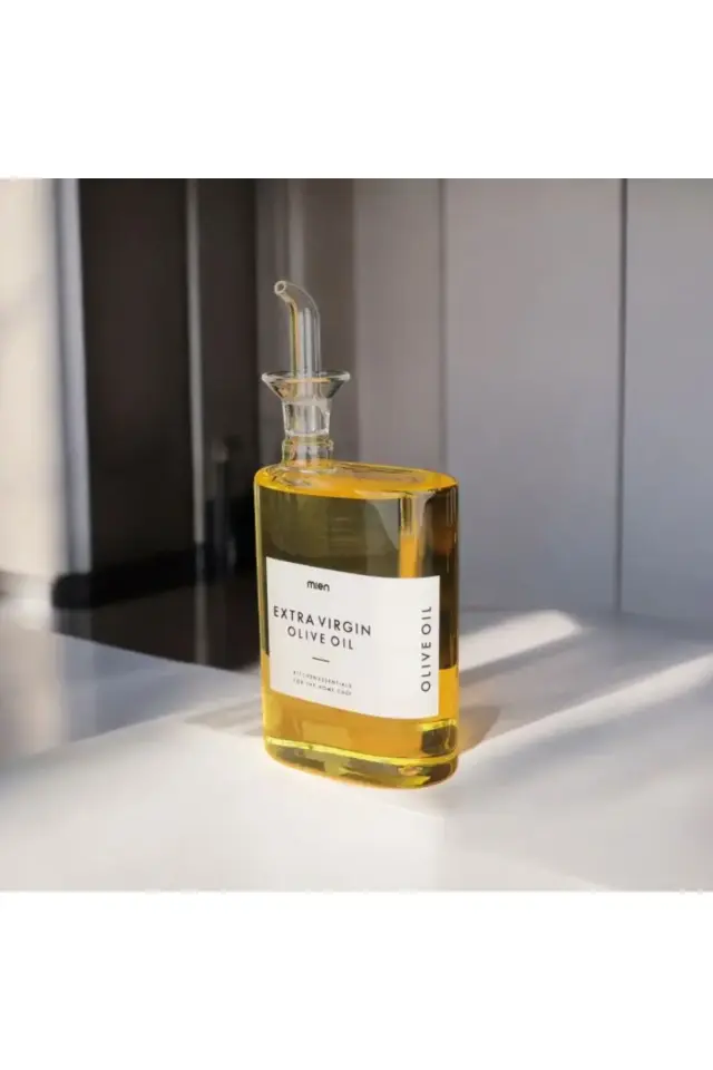 Borosilikat Cam Yağdanlık , Cam Yağlık Sirkelik 200 ml 2 adet Cam tıpalı