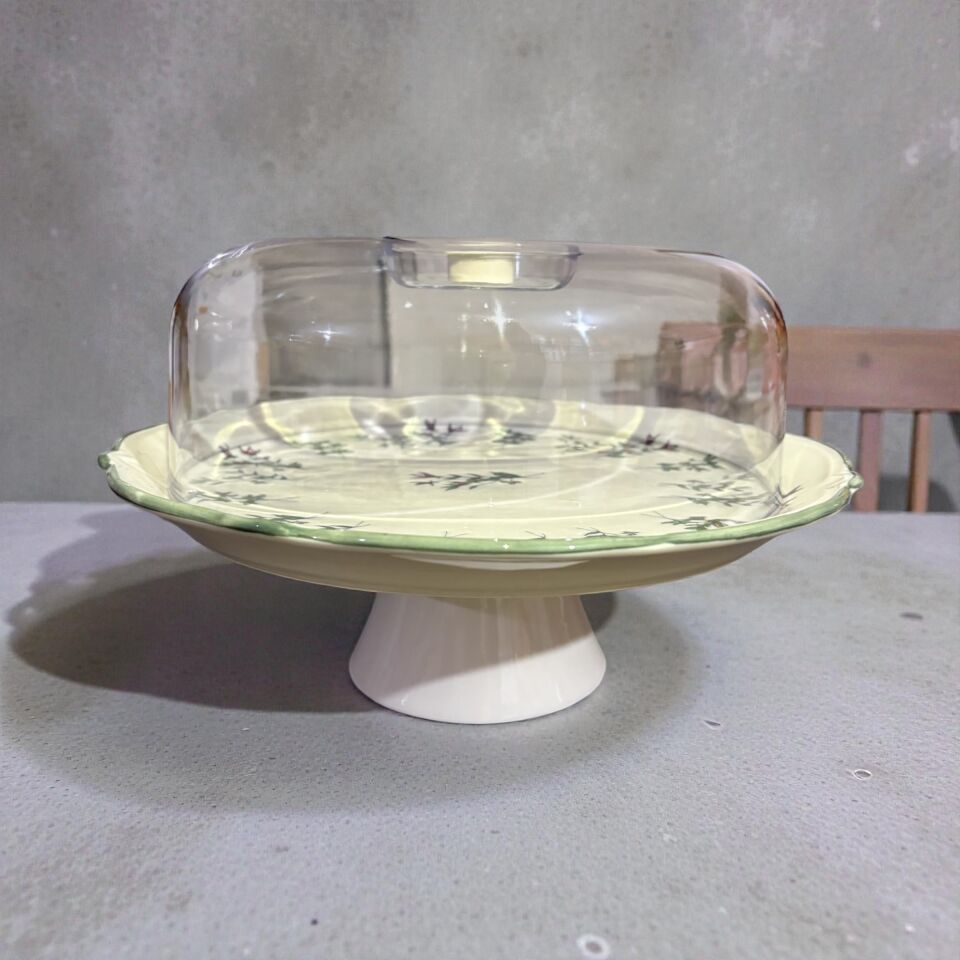 Terra Fulya Ayaklı Sunum Seti 8 Parça,Pasta Sunum Seti