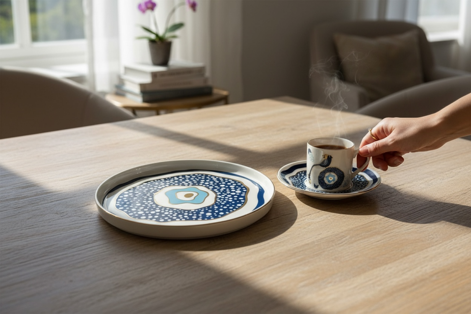 Pavo Stolt Pasta Seti ve Kahve Fincanı 6 kişilik set