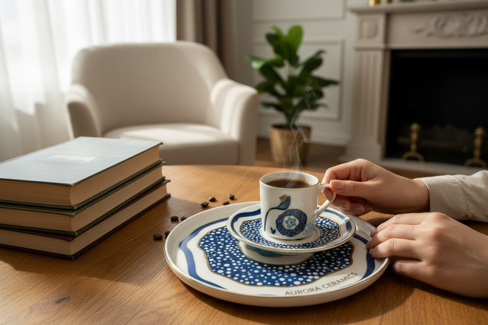 Pavo Stolt Pasta Seti ve Kahve Fincanı 6 kişilik set