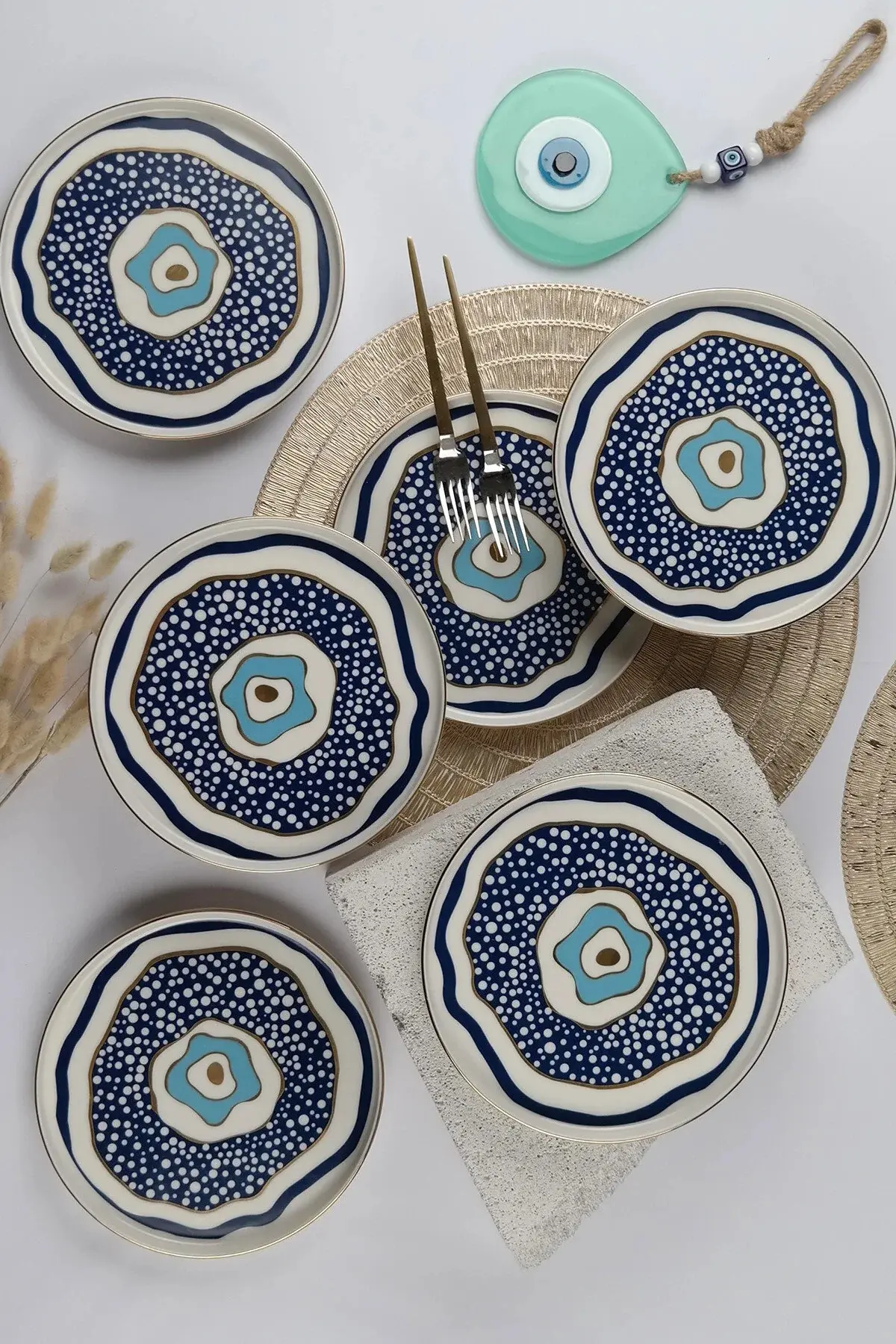 Pavo 6 Parça Porselen Stolt Pasta Tabağı Seti