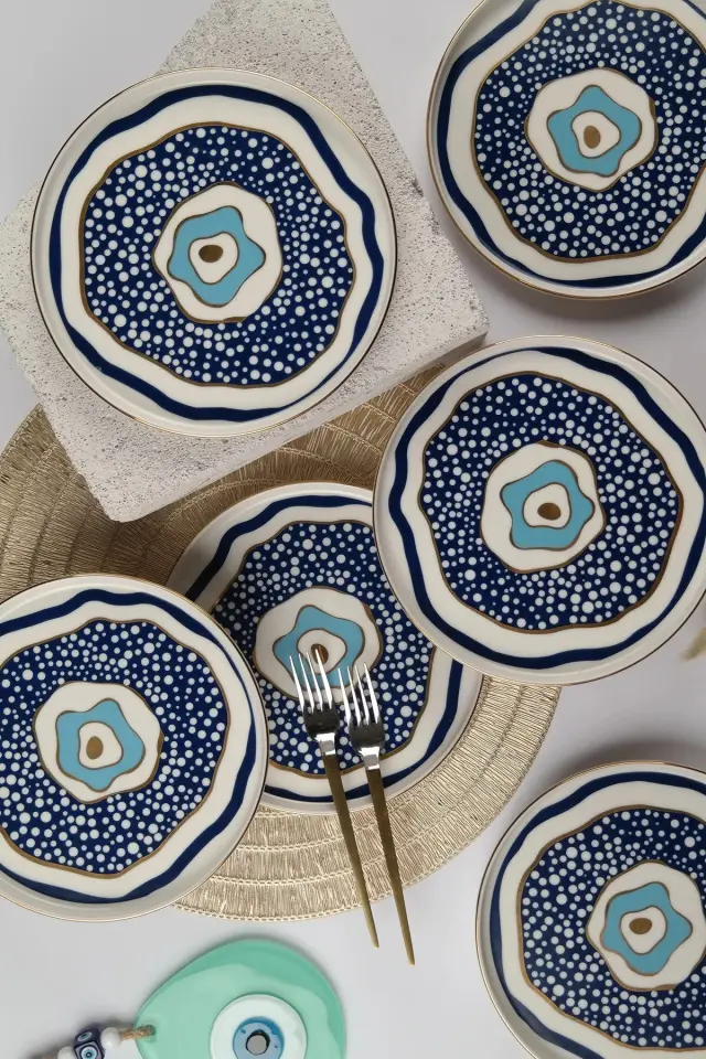 Pavo 6 Parça Porselen Stolt Pasta Tabağı Seti