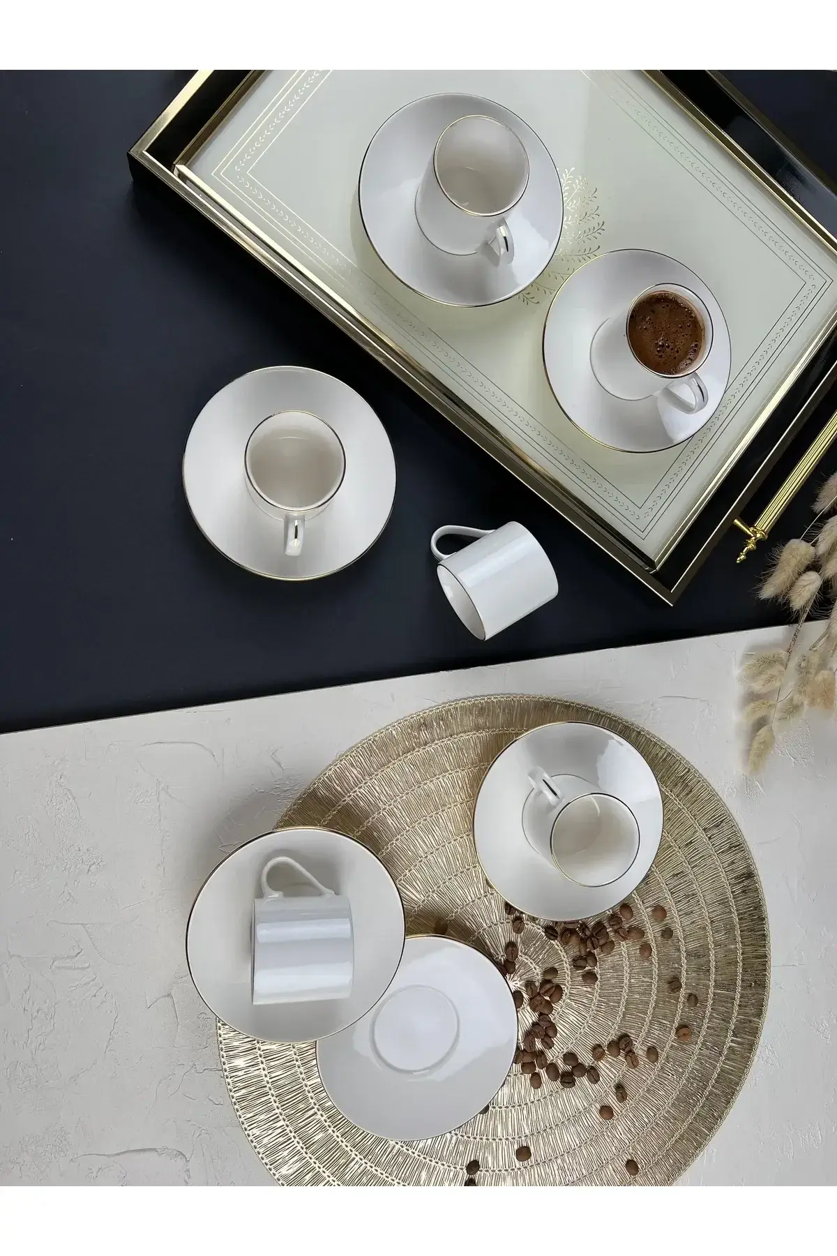 Lumina Gold 12 Parça 6 Kişilik Kahve Fincan Takımı