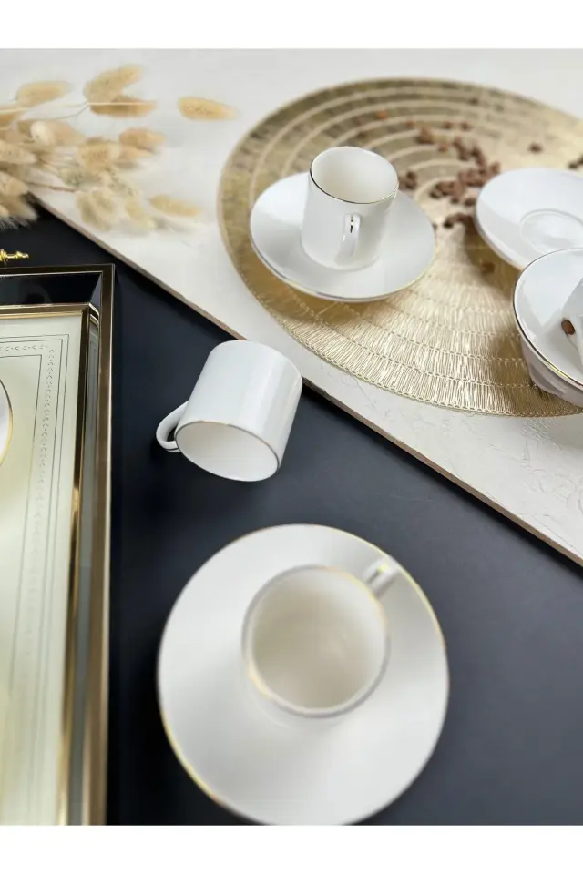 Lumina Gold 12 Parça 6 Kişilik Kahve Fincan Takımı