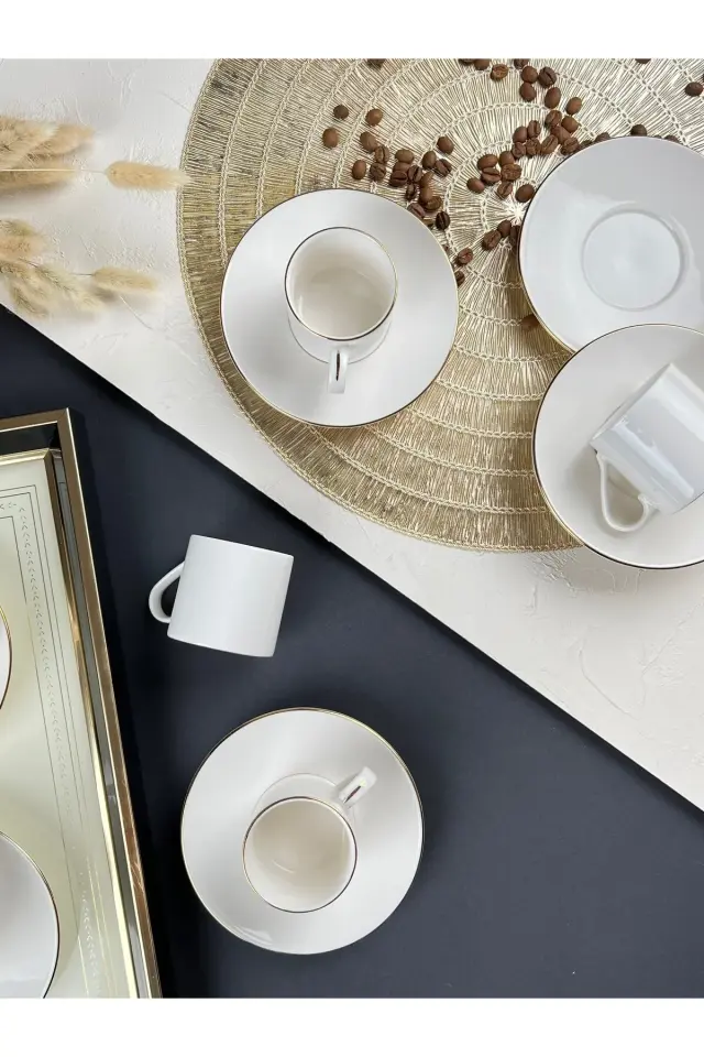 Lumina Gold 12 Parça 6 Kişilik Kahve Fincan Takımı