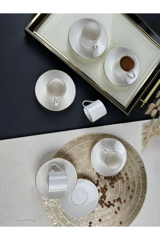 Lumina Gold 12 Parça 6 Kişilik Kahve Fincan Takımı