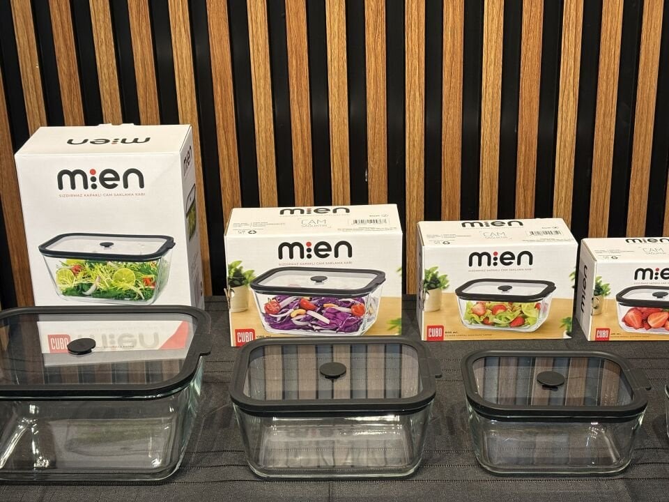 Sızdırmaz Kapaklı Cam Saklama Kabı Seti 4 adet - Siyah