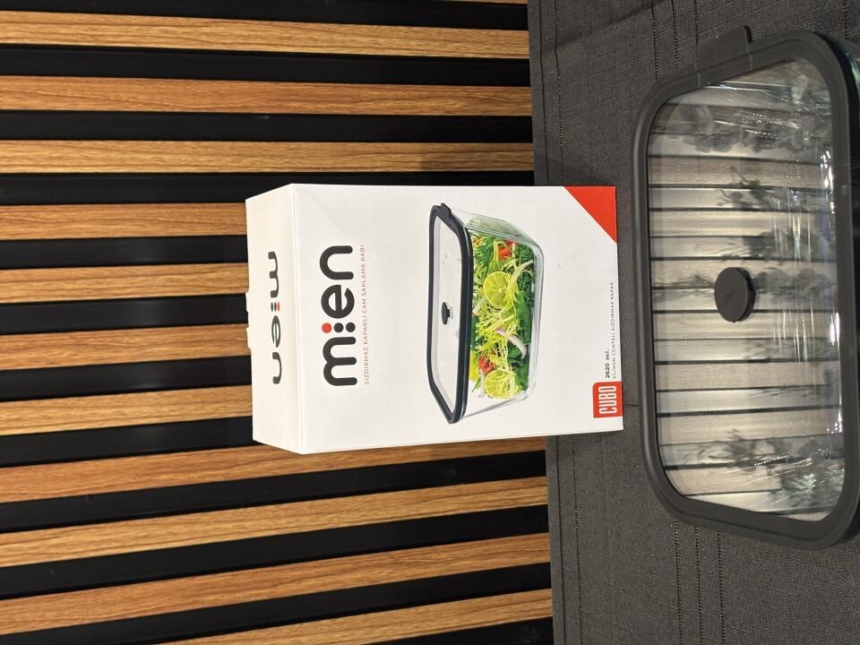 2620 ML Sızdırmaz Kapaklı Cam Saklama Kabı - Siyah