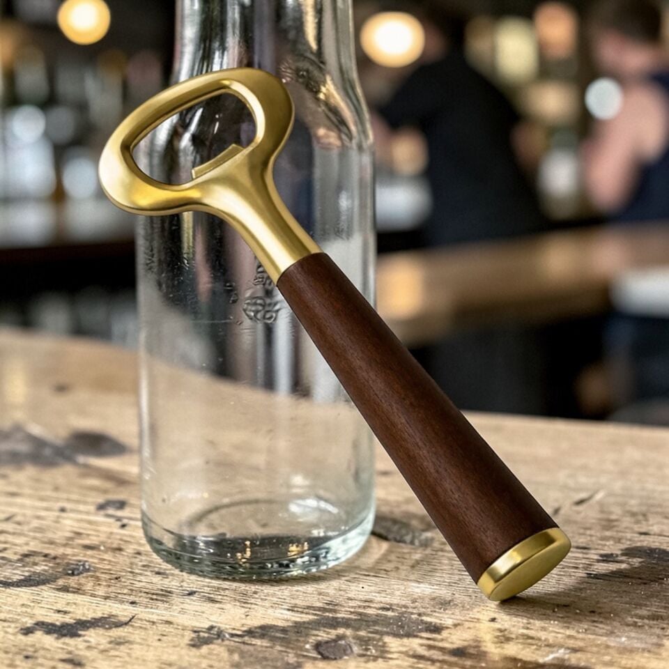 Prateg Akasya Saplı Gold Şişe Açacağı